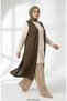 Seasonal Long Basic Vest, Plus Size, 8747A-03, Khaki. - 2