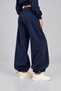 New Season Women's 3-Thread Curved Oversized Sweatpants with Cuffs - 3