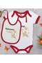 Bk Kids Red Baby Bodysuit and Bib Gift Set with a Lion Design – 1, for Ages 12-18 Months.