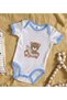 Bk Kids Cute Bear Design Blue Baby Bodysuit - 1, 12-18 Months. - 2