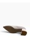 Women's Short Thick Heel Satin Plain Shoes - 5