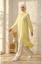Muslin Fabric, Button-Down Striped Tunic 0342-12, Lemon Yellow. - 2