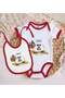 Bk Kids Circumcision-Themed Red Baby Bodysuit and Bib Gift Set - Size 4, 12-18 Months. - 2