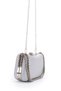 Studded, Clip-On, Double-Chain Strap Matrix Women's Evening Bag - 3