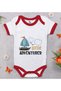 Bk Kids Little Adventurer Design Red Baby Bodysuit - 1, 0-3 Months.