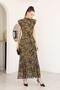 Padded Patterned Dress - 8