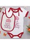 BK Kids "Good Night My Darling" Red Baby Bodysuit and Bib Gift Set #1—0–3 Months