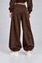 New Season Women's 3-Thread Curved Oversized Sweatpants with Cuffs - 3