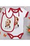 Bk Kids Atatürk-Themed Red Baby Bodysuit and Bib Gift Set - 15, for Ages 12-18 Months.