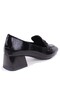 Dza07-8028202 Black 4 cm Heel Classic Women's Shoes - 4