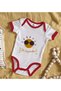 BK Kids "First Trip" Design Red Baby Bodysuit-1, 6–9 Months - 2