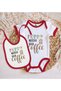 BK Kids "Mommy Needs Her Coffee" Red Baby Bodysuit and Bib Gift Set-1, Size 12-18 - 2
