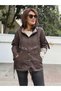 Italian Women's Denim Jacket, Coffee Color.