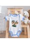 Bk Kids Race Time Designed Blue Baby Bodysuit and Bib Gift Set - 1, 12-18 Months. - 5