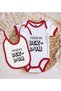 BK Kids Bezdum-Designed Red Baby Bodysuit and Bib Gift Set—3 Pieces, 12–18 Months - 2