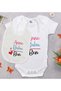Bk Kids Mother and Father Design White Baby Bodysuit and Bib Gift Set - 1, 12-18 Months.
