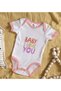 BK Kids "I Love You" Design Pink Baby Bodysuit-1, 3–6 Months - 2