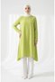 Crepe fabric loose tunic 1011-07 oil green