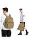 Waterproof Backpack with Laptop Compartment - Orthopedic, Multi-Compartment School, Work, Sports, Travel, Cabin-Sized Backpack (43X30X19 cm) - Unisex, Durable Canvas Fabric - Black, Green Khaki, Cream, Blue. - 2