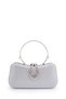 Midas Women's Evening Bag with Stone Buckle and Chain Strap.