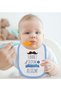 BK Kids Blue Baby Bodysuit and Bib Gift Set with Circumcision Design—6 Pieces, 3–6 Months - 3