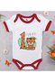 Bk Kids 1 Year Old, Designed Red Baby Bodysuit - 2, 0-3 Months.