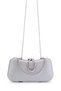 Midas Women's Evening Bag with Stone Buckle and Chain Strap. - 3