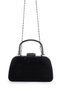 Midnight Women's Evening Bag with Metal Handle and Chain Strap. - 3