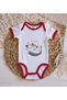 BK Kids "Love You" Design Red Baby Bodysuit-1, 0–3 Months - 3