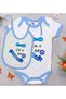 Bk Kids Circumcision-Themed Blue Baby Bodysuit and Bib Gift Set - 1, for Ages 12-18 Months.