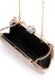 Floral Stone-Embellished Chain-Link Venom Women's Evening Bag - 4
