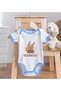 Bk Kids Merabayin Designed Blue Baby Bodysuit - 1, 0-3 Months. - 4