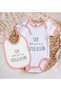 BK Kids First Father's Day-Themed Pink Baby Bodysuit and Bib Gift Set—3 Pieces, 3–6 Months - 2