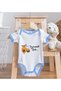BK Kids "Auntie's Honey" Design Blue Baby Bodysuit and Bib Gift Set-1, Sizes 12-18, 83316d21 - 5