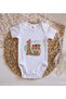 Bk Kids 1 Year Old Designed White Baby Bodysuit - 2, 0-3 Months. - 3