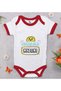 Bk Kids Red Baby Bodysuit with a Girl's Design - 1, 0-3 Months.