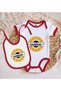 Sunshine-Printed Red Baby Bodysuit and Bib Gift Set-1, 12–18 Months - 2