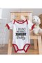 BK Kids "His Name Is Daddy" Design Red Baby Bodysuit and Bib Gift Set-1, 0-3 Months - 4