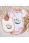 BK Kids "Love You" Design Pink Baby Bodysuit and Bib Gift Set-1, 12–18 Months - 2