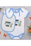 G Little Man Design Blue Baby Bodysuit and Bib Gift Set - 1, 12-18 Months.