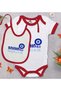 BK Kids "Maşalla De" Design Red Baby Bodysuit and Bib Gift Set-1, 0–3 Months
