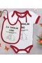 BK Kids First Father's Day-Themed Red Baby Bodysuit and Bib Gift Set-2, 0-3 Months