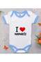 BK Kids "I Love Marmaris" Blue Baby Bodysuit - Model 1