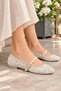 Tulle Detailed Strapless Non-Slip Sole Evening and Casual Women's Flats
