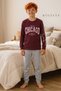 Boys' Pajama Set, Teen Pajama Set, 100% Cotton, Winter Interlock Fabric, Long-Sleeved Pajamas. - 5