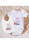 Bk Kids Mother and Father Design White Baby Bodysuit and Bib Gift Set - 1, 12-18 Months. - 2