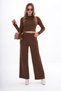Women's Knitwear Crop Two-Piece Set with Knitted Pants Cty-Şml-265002 - 2