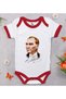 Bk Kids Atatürk-Themed Red Baby Bodysuit - 15, 0-3 Months.