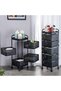 Rotating Multi-Layer Kitchen Storage Shelf,Vegetable Fruit Multi Level Metal Kithchen Storage Rack B - 3