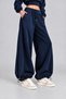 New Season Women's 3-Thread Curved Oversized Sweatpants with Cuffs